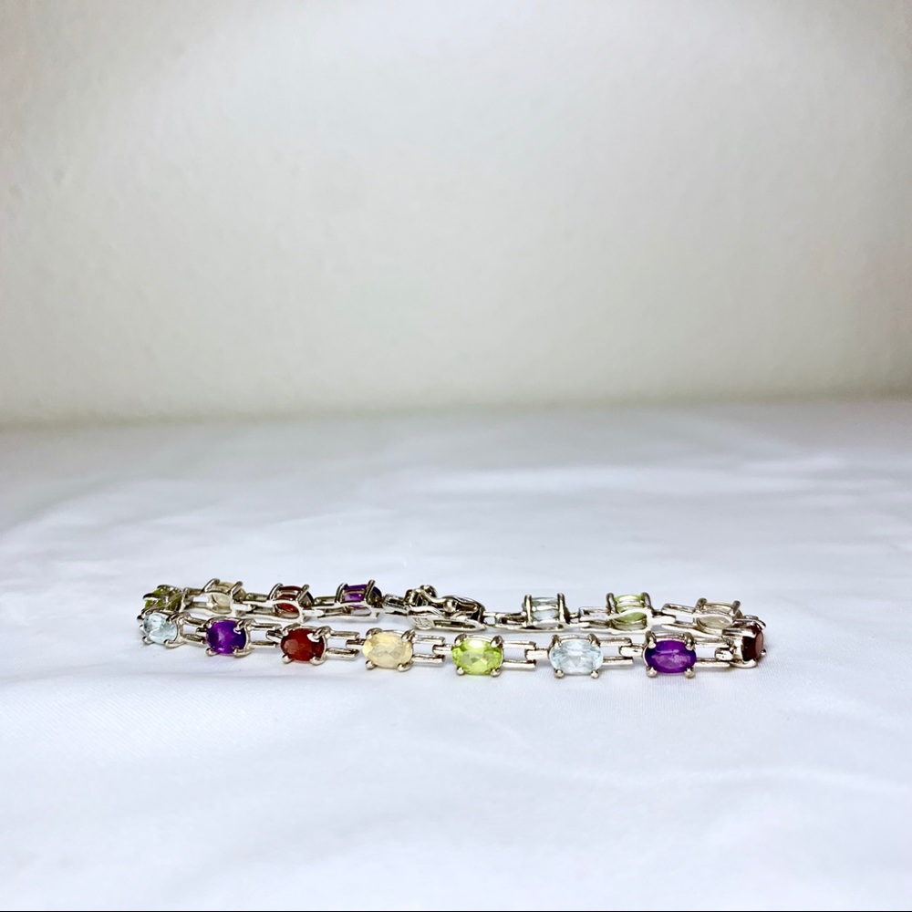 ☀️gemstone & sterling bracelet☀️